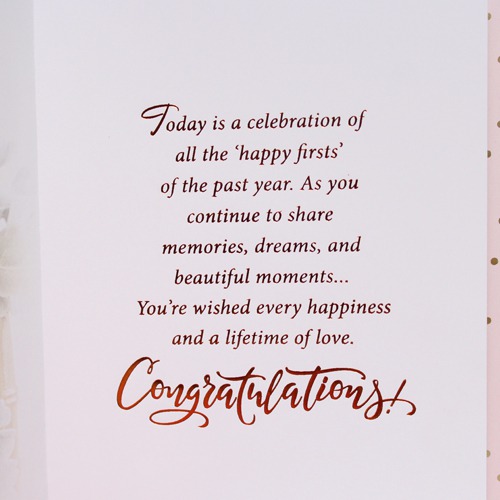 One Year Of Love, Laughter, And Togetherness.... Happy 1st Anniversary Both of You| Anniversary Greeting Card