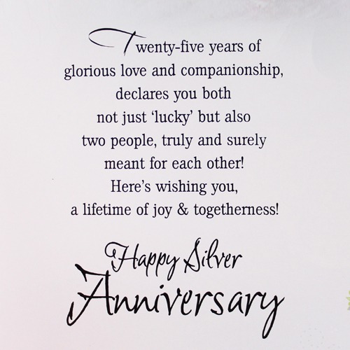 Silver Anniversary Wishes & More| Anniversary Greeting Card