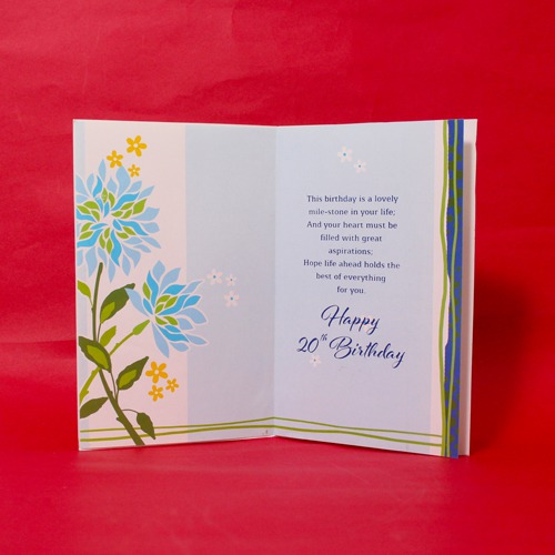 On Your 20th Birthday With Love | Birthday Greeting Card