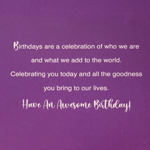 Celebrating You On Your Birthday| Birthday Greeting Card