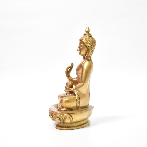 Small Copper Buddha Gold Finish Statue | Gautam Buddha Idol Statue for Home | living room | Gifting items Decorative Showpiece
