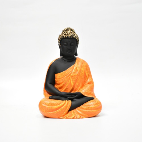 Multi colour Buddha Seated Fiber Statue | Meditating Buddha Statue For Home Decor | Lord Gautama Buddha