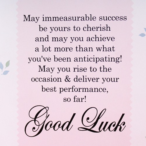 Good Luck... For All That You're Embarking Upon| Best Wishes Greeting Card