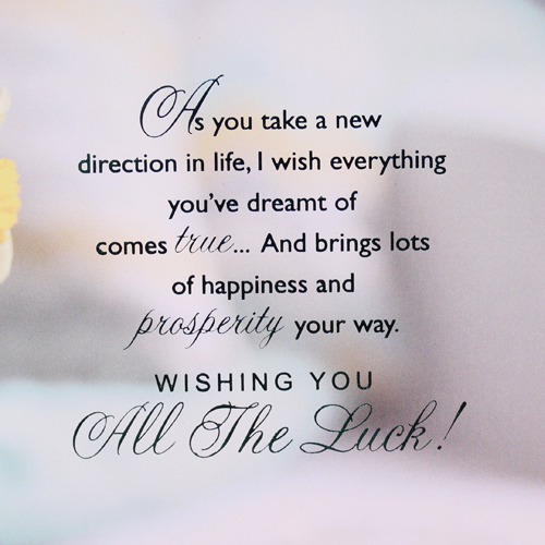 Here's Wishing You All the Luck In the World| Best Wishes Greeting Card