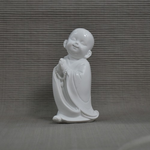 White Monk Namaste Statue Little Monk Buddha | Buddha showpieces | Monk Showpiece