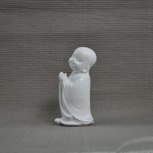 White Monk Namaste Statue Little Monk Buddha | Buddha showpieces | Monk Showpiece
