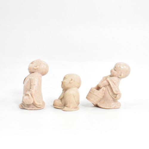 Three Cute Little Monk Buddha Statue | Small Buddha Statue Monk| Figurine Home Decorative Showpiece