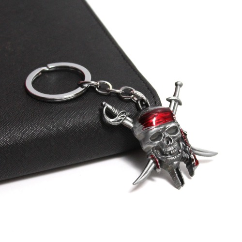 Premium Pirates Of The Caribbean Stainless Steel Keychain Metal For Gifting With Key Ring Anti-Rust