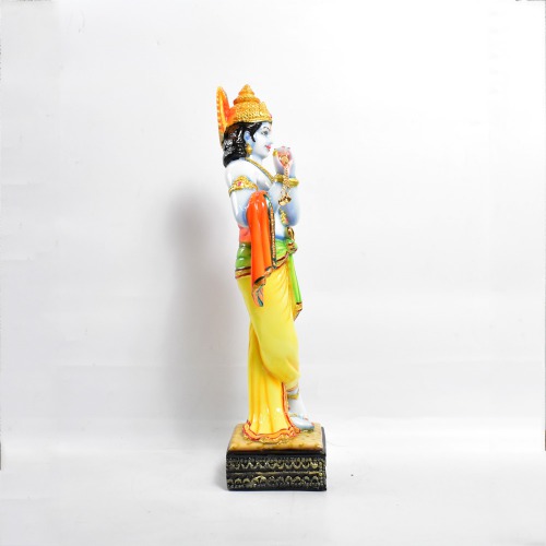 Resin Lord Krishna Murti With Designer Flute Statue | Decor Your Home | Office And Gift Your Relatives