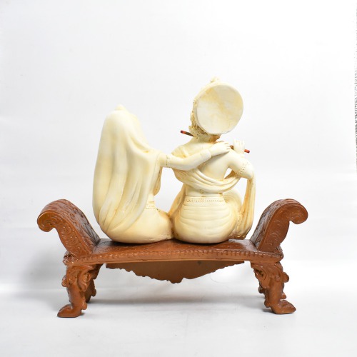 Radha Krishna Statue Sitting On Sofa Statue | Krishna Murti Statue Radha Krishna Love Couple Statue Idol
