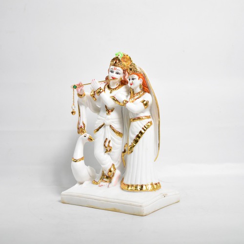 White Colour Radha Krishna Murti | Radha Krishna Idol Statue Showpiece Murti for Home |Decor Your Home