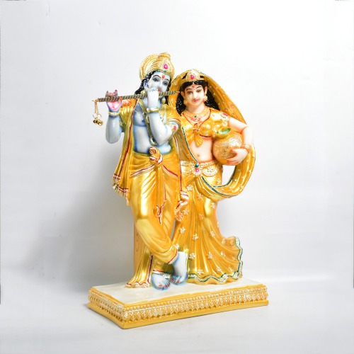 Yellow Colour Big Size Radha Krishna Murti | Decor Your Home | Office And Gift Your Relatives | Showpiece Figurines