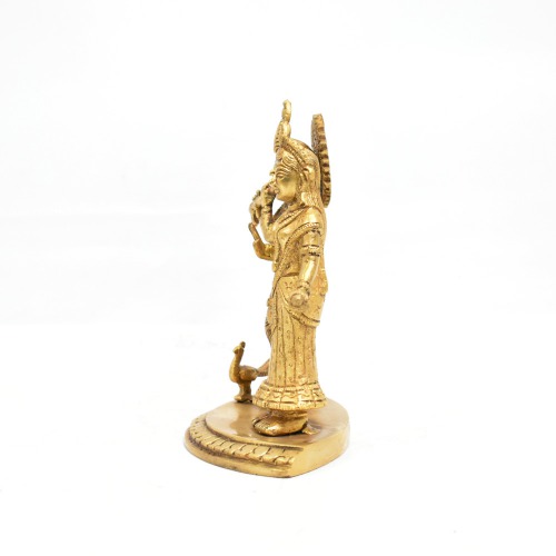 Brass Radha Krishna Pair Idol | Murti for Temple Home Decor Entrance Statue Wedding Gift | Krishna Brass Statue