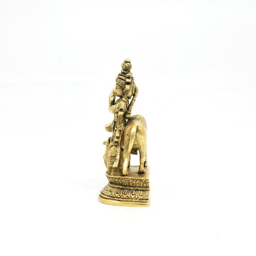 Brass Krishna Statue With Cow And Peacock Statue | Decor Your Home | Office And Gift Your Relatives | Showpiece