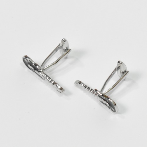 Guitar Design Cufflinks For Men Stainless Steel Silver Cufflinks Enamel Finish Cufflinks for Men and Boys.