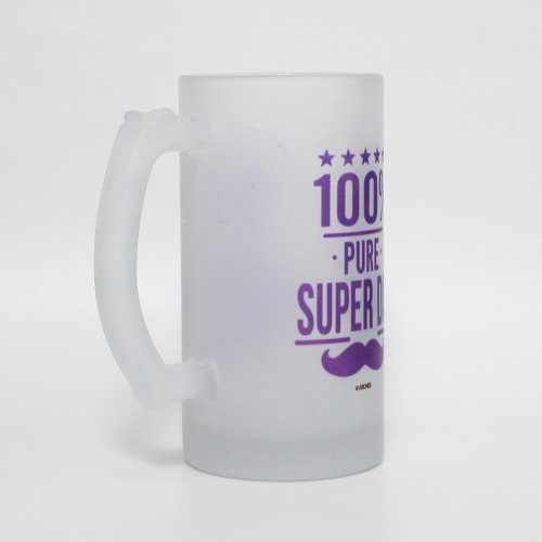 100% Pure Super Dad Beer Mug For Father's Day