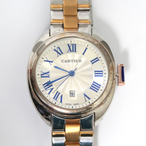 Cartier Watch Romen Number With Two Colour Stainless Steal Strap Watch | Wrist Watches Metal for Men