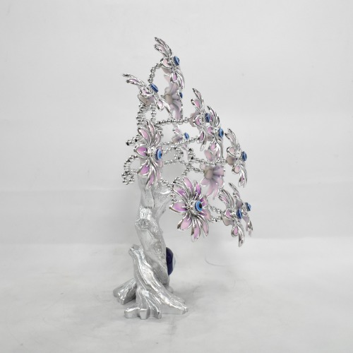 Evil Eye Silver Pink Flower Tree with Adjustable Branches Realistic Redis Flowers For Home Office Decoration
