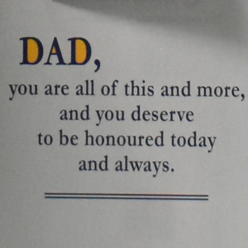Dad, Strong, Wise, Caring,| Father's Day Greeting Card