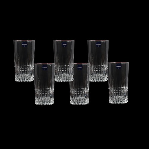 Luminarc Elysees Highball Glass Water and Juice Tumbler 310ml, Set of 6, Clear