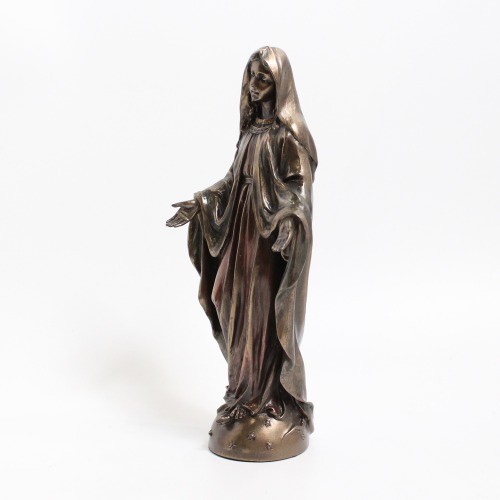 Bronze Mother Mary Showpiece Sacred Heart Mary Statue for Home Decor Catholic Mary Figurine Big Size