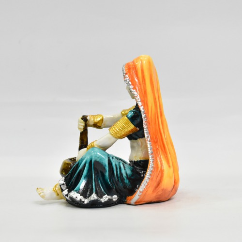 Rajasthani Lady Making Mirchi Decorative Showpiece