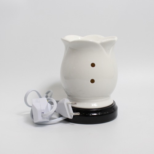 Ceramic Aroma Oil Diffuser Floral Print Oil Burner for Home Fragrance