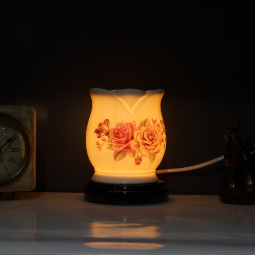 Ceramic Oil Aroma Diffuser Burner Night Lamp for Home Decor