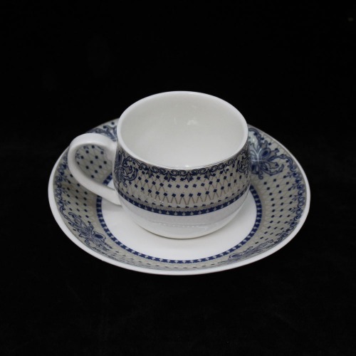 Beautifully Designed Printed Blue Design Tea Cup And Saucer 6 Piece Set For Tea | Green Tea Or Coffee