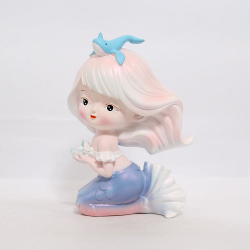 Little Marmaid Girl Showpiece| Statue Figurines for Home Decor Outdoor Entrance Living Room Decoration