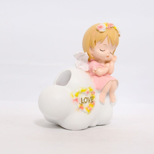 Angle Girl Sitting On Cloud Statue | Statue Figurines for Home Decor Outdoor Entrance Living Room Decoration