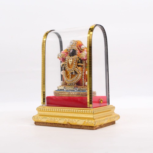 Tirupathi Balaji Sri Venkateshwara Swamy Idol Statue Figurine for Home Gifts Black Colour Decorative Showpiece