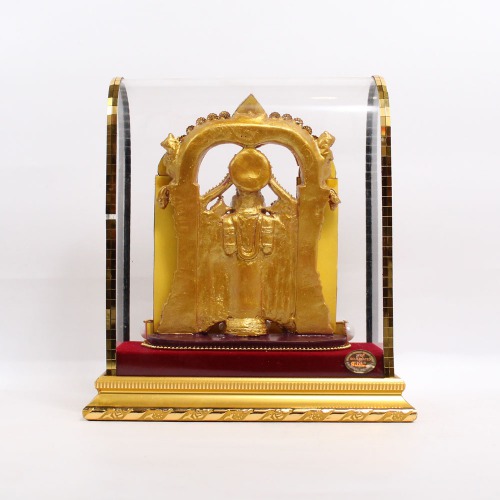 Tirupathi Balaji Sri Venkateshwara Swamy Cabinet Idol Statue Figurine for Home Gifts Black Colour Decorative Showpiece