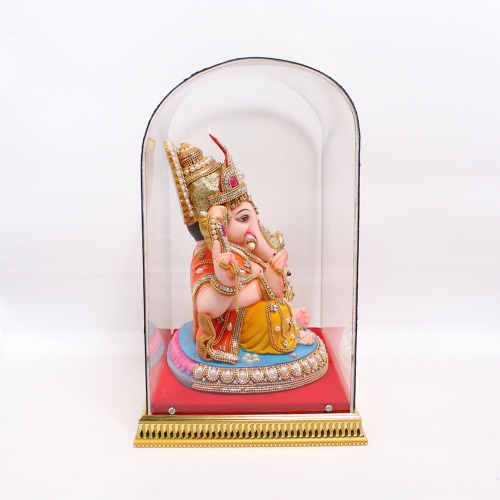 Stone Work Ganesha Sitting Singhana Murti | Statue For Living Room | showpiece | Showpieces In Home | Car Dashboard
