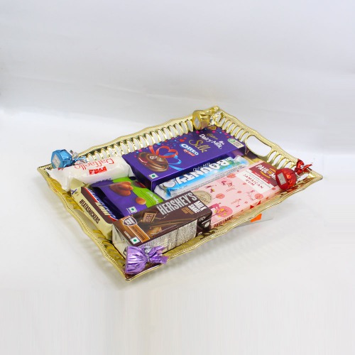Special Golden Plate Diwali Chocolate Hamper | Chocolate Hamper For Your Loved One