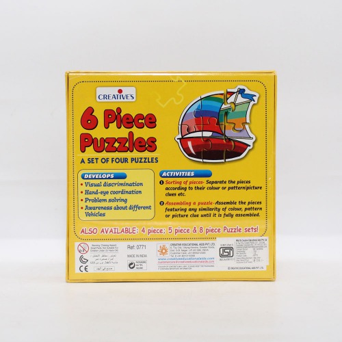 6 Piece Puzzles A Set Of Four Puzzles | Activity Games | Board Games | Kids Games |Games