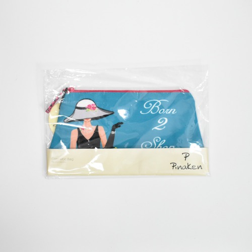 Pinaken Born to Shop Cosmetic Bag For Women and Girls