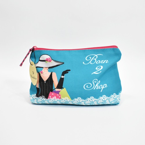 Pinaken Born to Shop Cosmetic Bag For Women and Girls