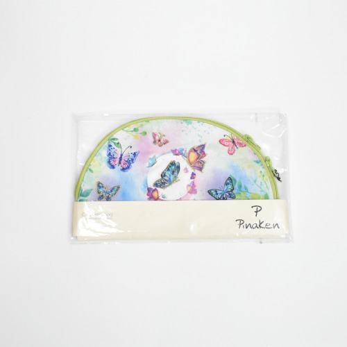 Pinaken Butterfly Printed Half Mood Cosmetic Bag