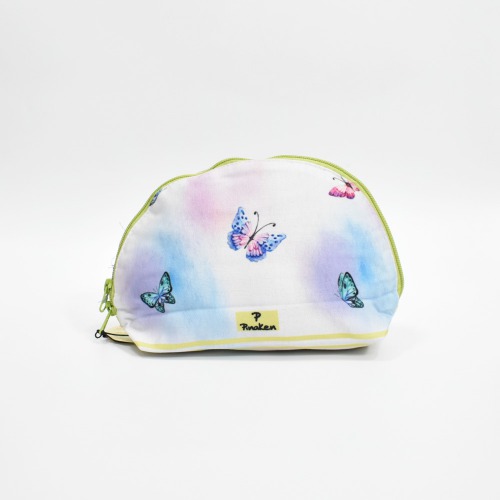 Pinaken Butterfly Printed Half Mood Cosmetic Bag