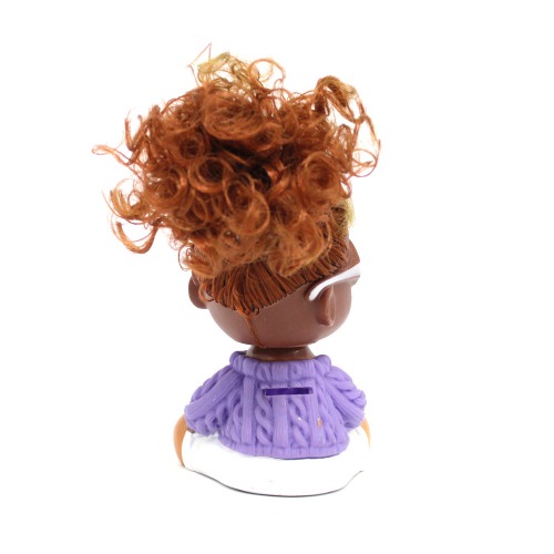 Baby Girl Doll Shaped Money Saving Bank Toy for Kids | Purple | Showpiece | Decor | Kids | Piggy Bank