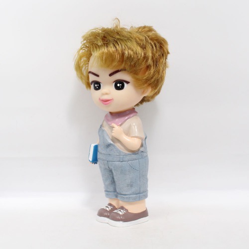 Short Hair Boy With Book Doll Money Saving Bank Toy for Kids | Blue | Showpiece | Decor | Kids | Piggy Bank