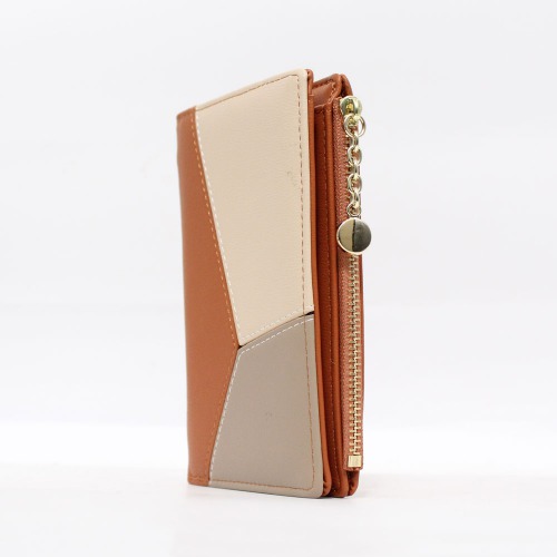 Small Orange Patchwork Lady Trendy Wallet For Women | Wallet