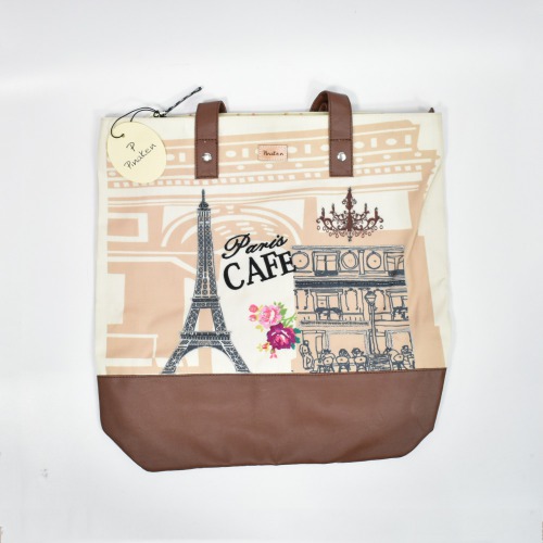 Paris café Canvas Shoulder Bag | Tote Bag