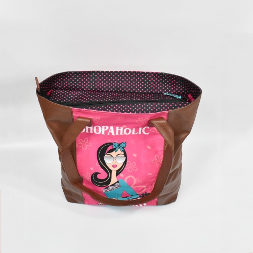 Shopaholic Canvas Shoulder Bag For Women| Tote Bag
