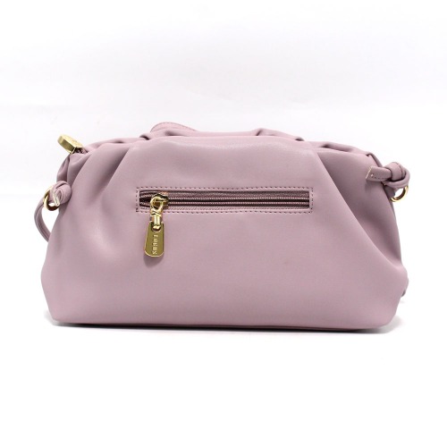 Logus Purple Ruched Clutch Crossbody Bag For Women