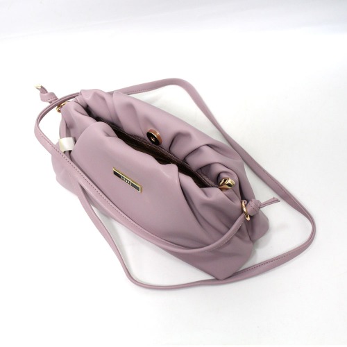 Logus Purple Ruched Clutch Crossbody Bag For Women