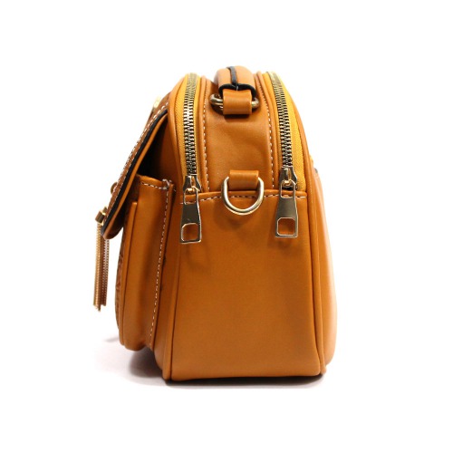 Brown Saddle Bag- Scotch Flower Embossed Bag For Women | Women Bags| Sling Bag