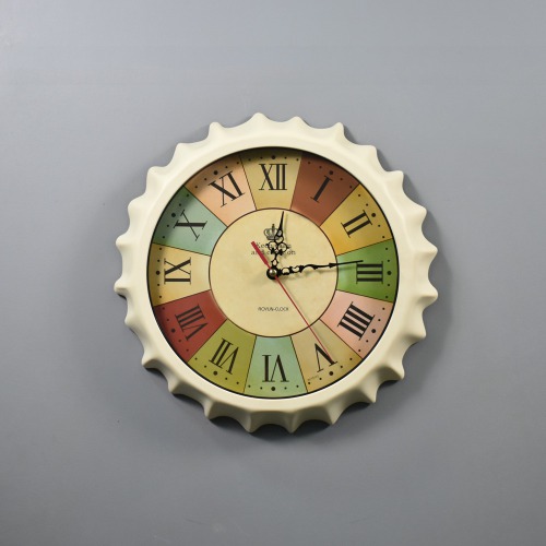 Vintage Bottle Cap Style Wall Clock For Home Decor | Wall Clock