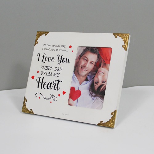 I Love You Everyday From My Heart Wooden Frame For Your Special One |Photo Frame| Table Top